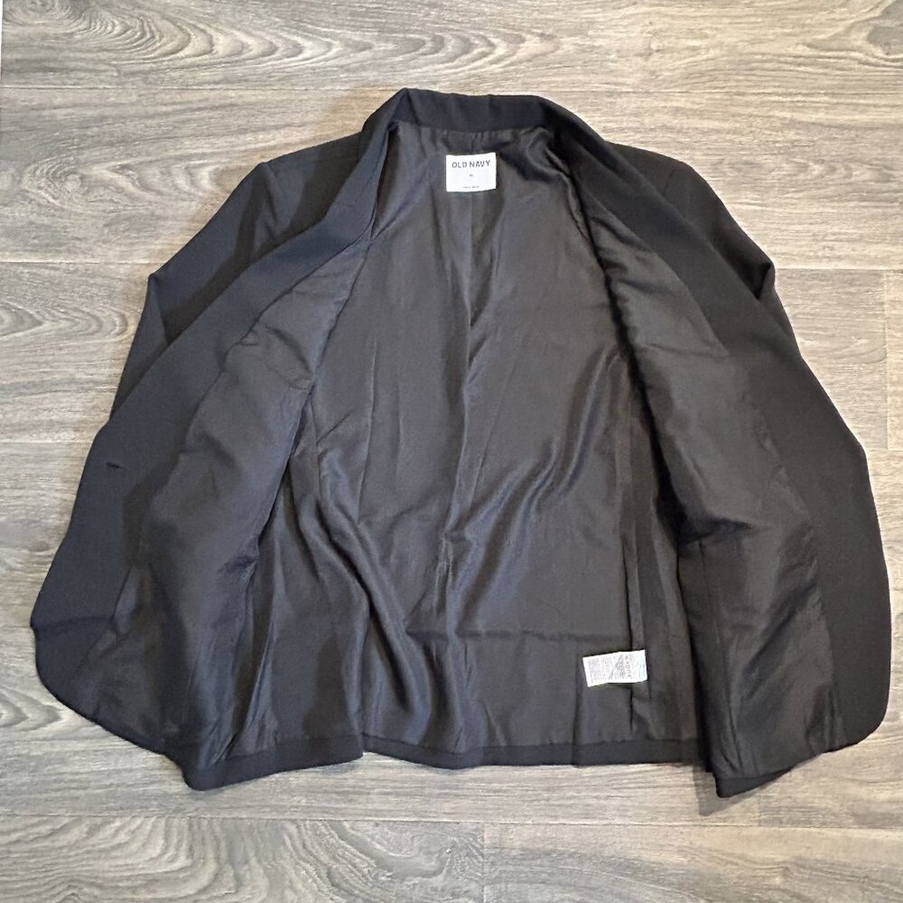 NWT Old Navy Pixie Blazer Size XL Black Tailored Fit Single One Button Closure - Picture 8 of 14